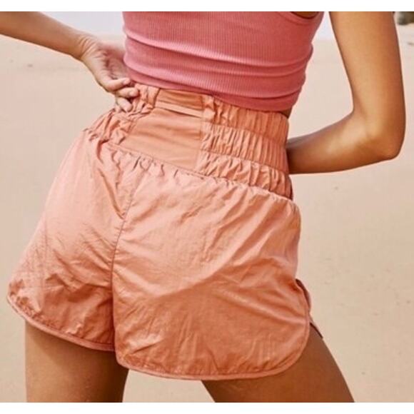 Free People Movement The Way Home High Rise Shorts Peaches Orange XS - Picture 1 of 7